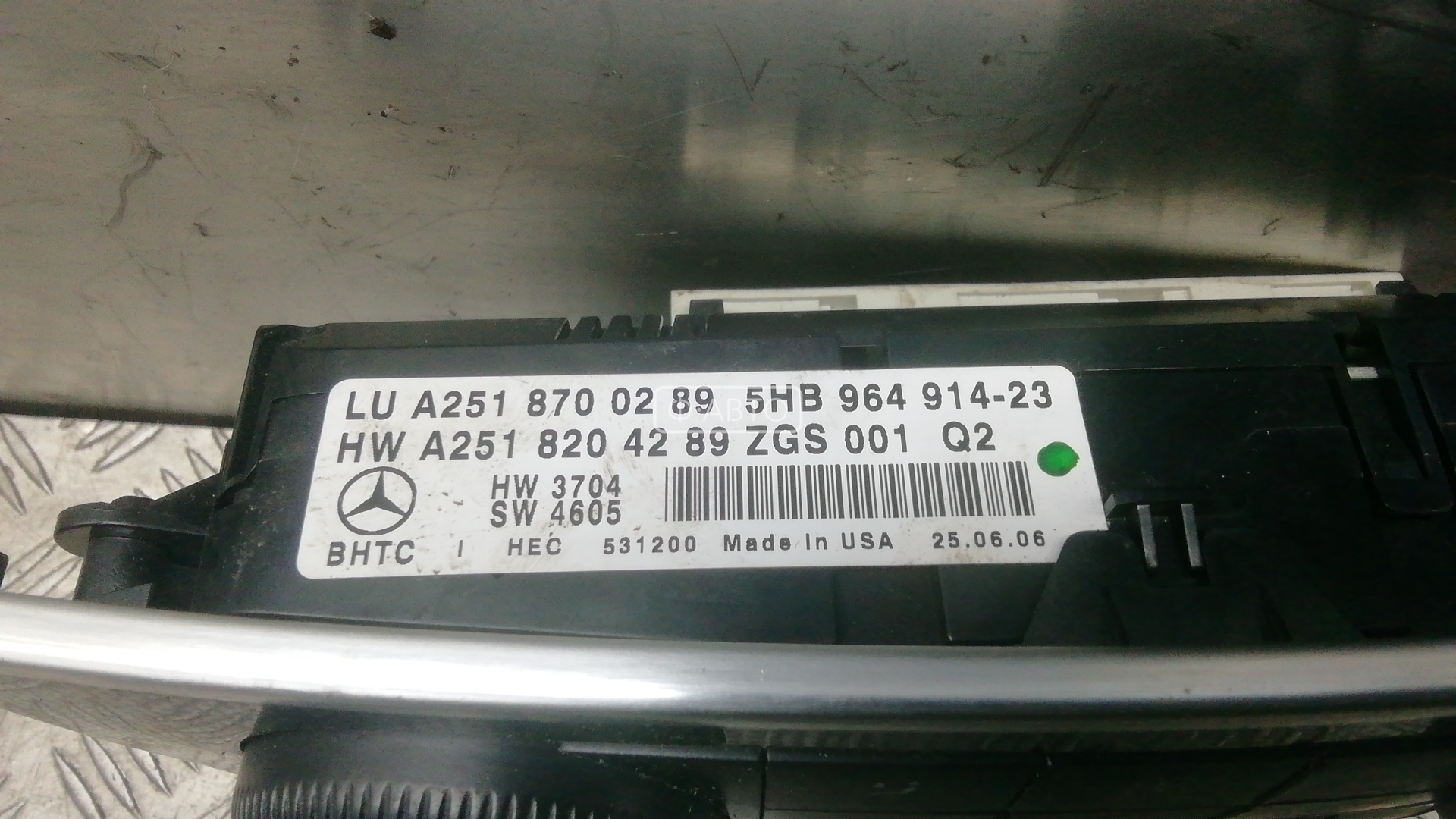 Переключатель отопителя (печки) Mercedes ML-Class (W164) купить в Беларуси