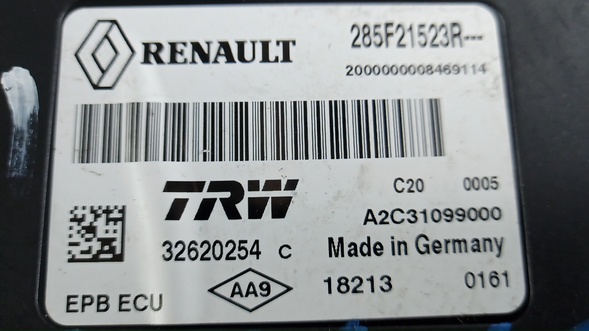 Блок управления ручником Renault Scenic 1 купить в России