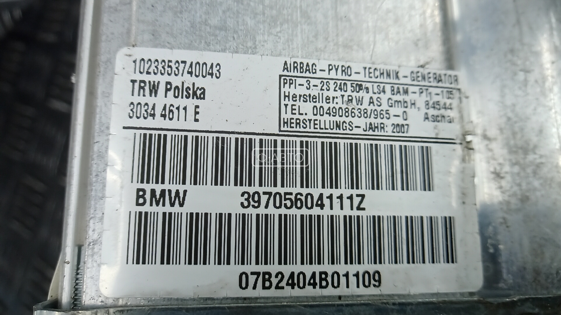 Подушка безопасности пассажирская (в торпедо) BMW X3 (E83) купить в Беларуси